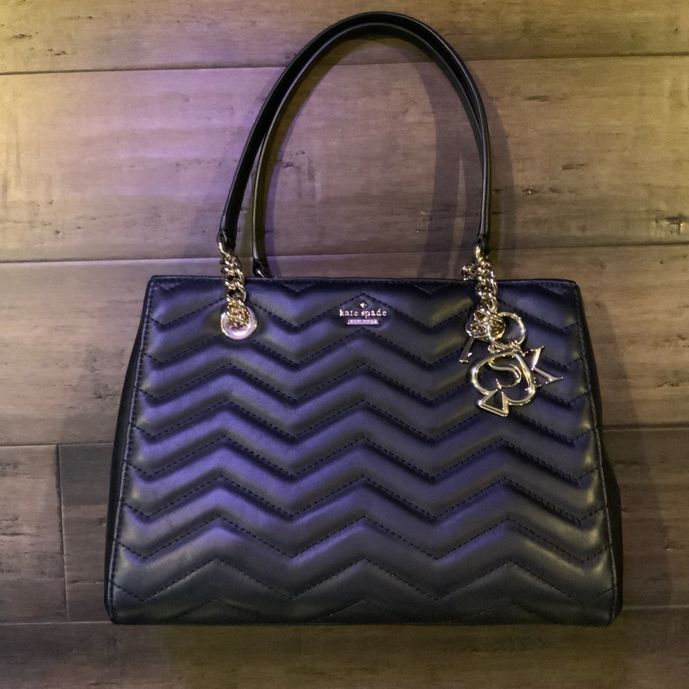 Kate Spade ♠️ *EUC* Reese Park Black Quilted Shoulder Bag-USED ONCE